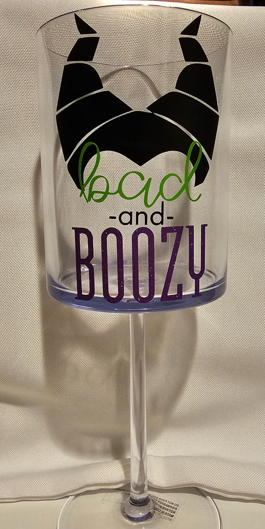 Bad and Boozy Wine Glass