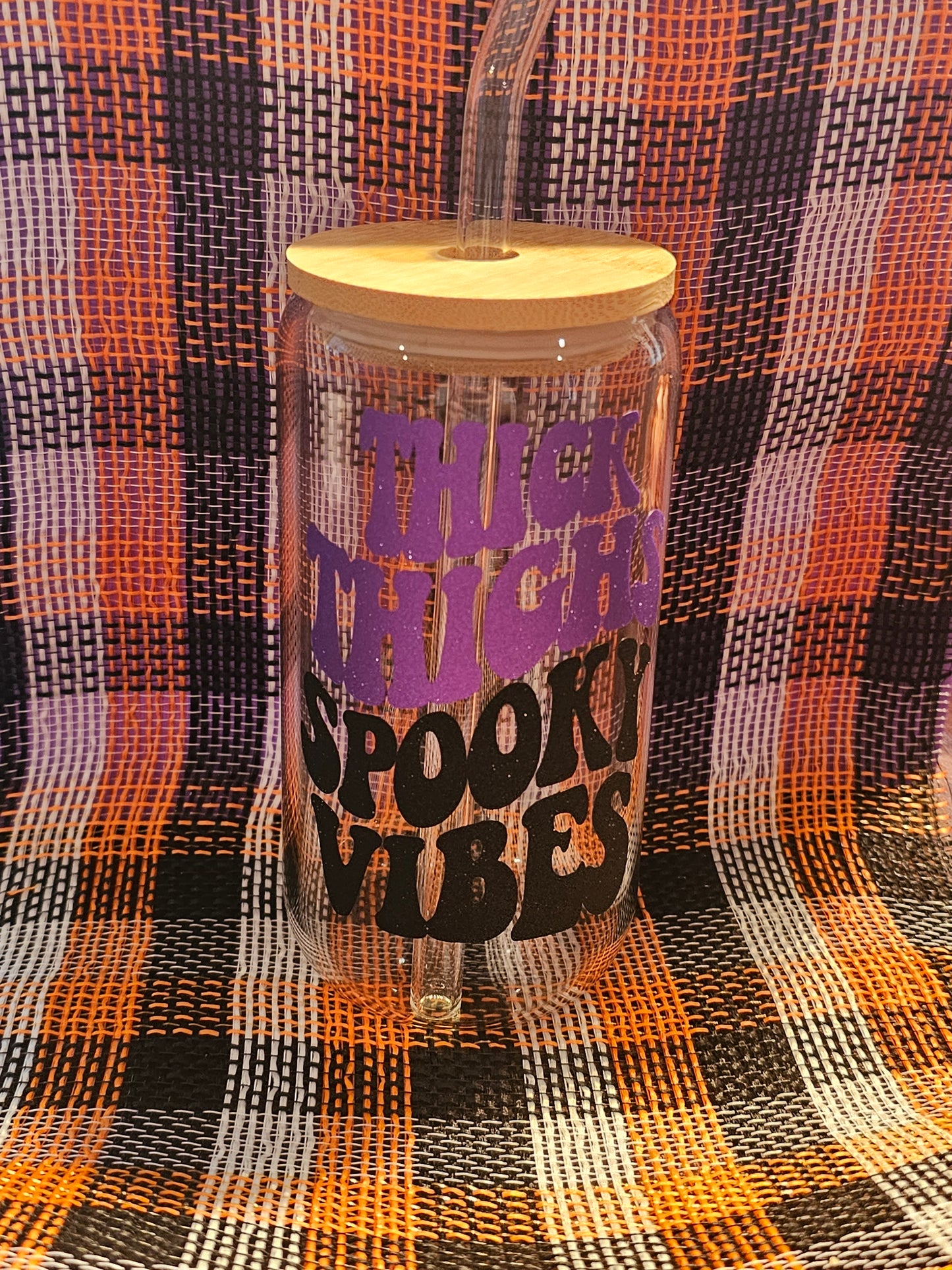 Spooky Vibes Glass Cup