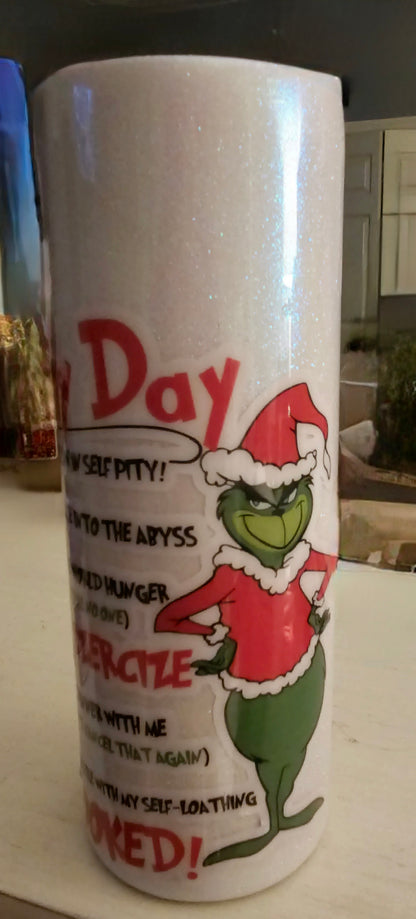 The Grinch Schedule Epoxy Tumbler