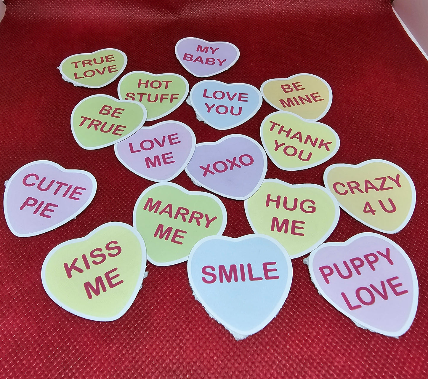 Candy Heart Style Stickers