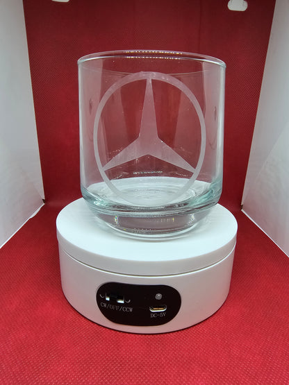 Mercedes Etched Glasses