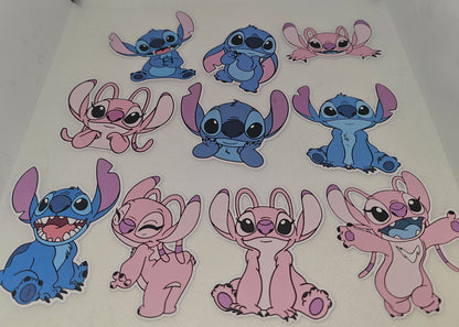 Disney Inspired Stitch and Angel Stickers