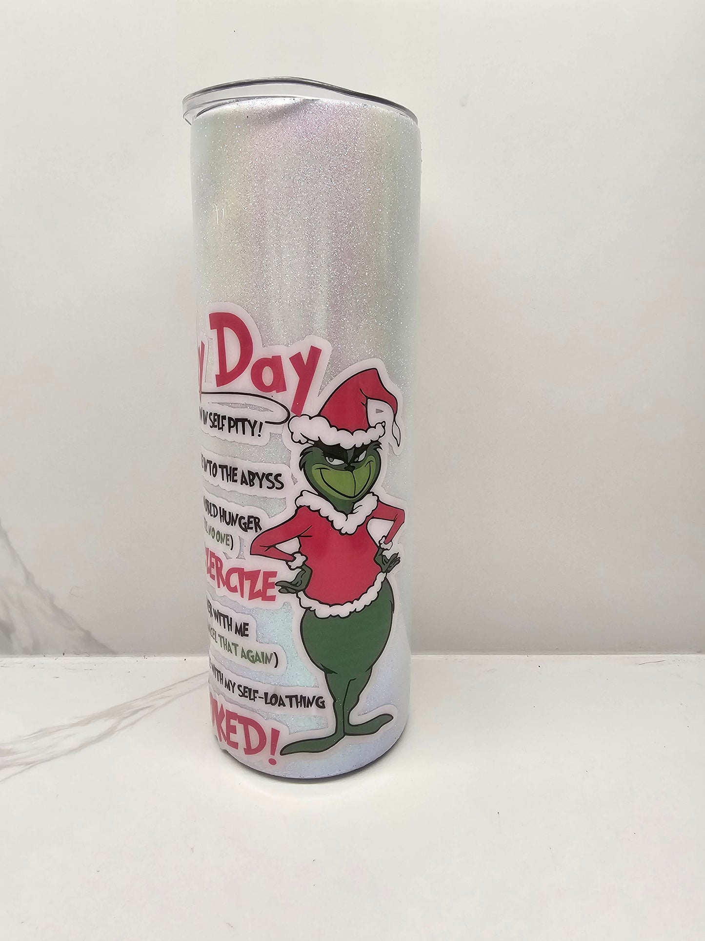 The Grinch Schedule Epoxy Tumbler