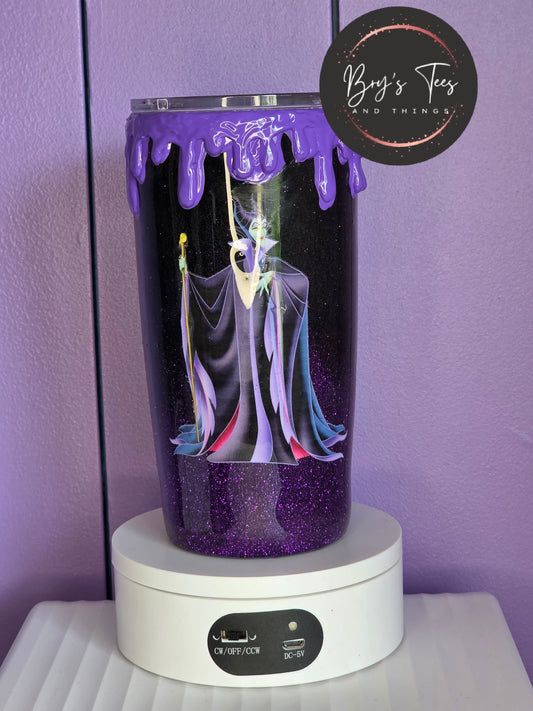 Maleficent Epoxy Drip Tumbler